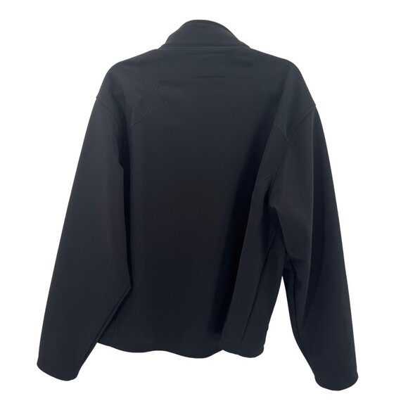 Duluth Trading Co Mens Black Softshell Jacket XL Nylon Fleece Lined Full-Zip - Picture 3 of 8